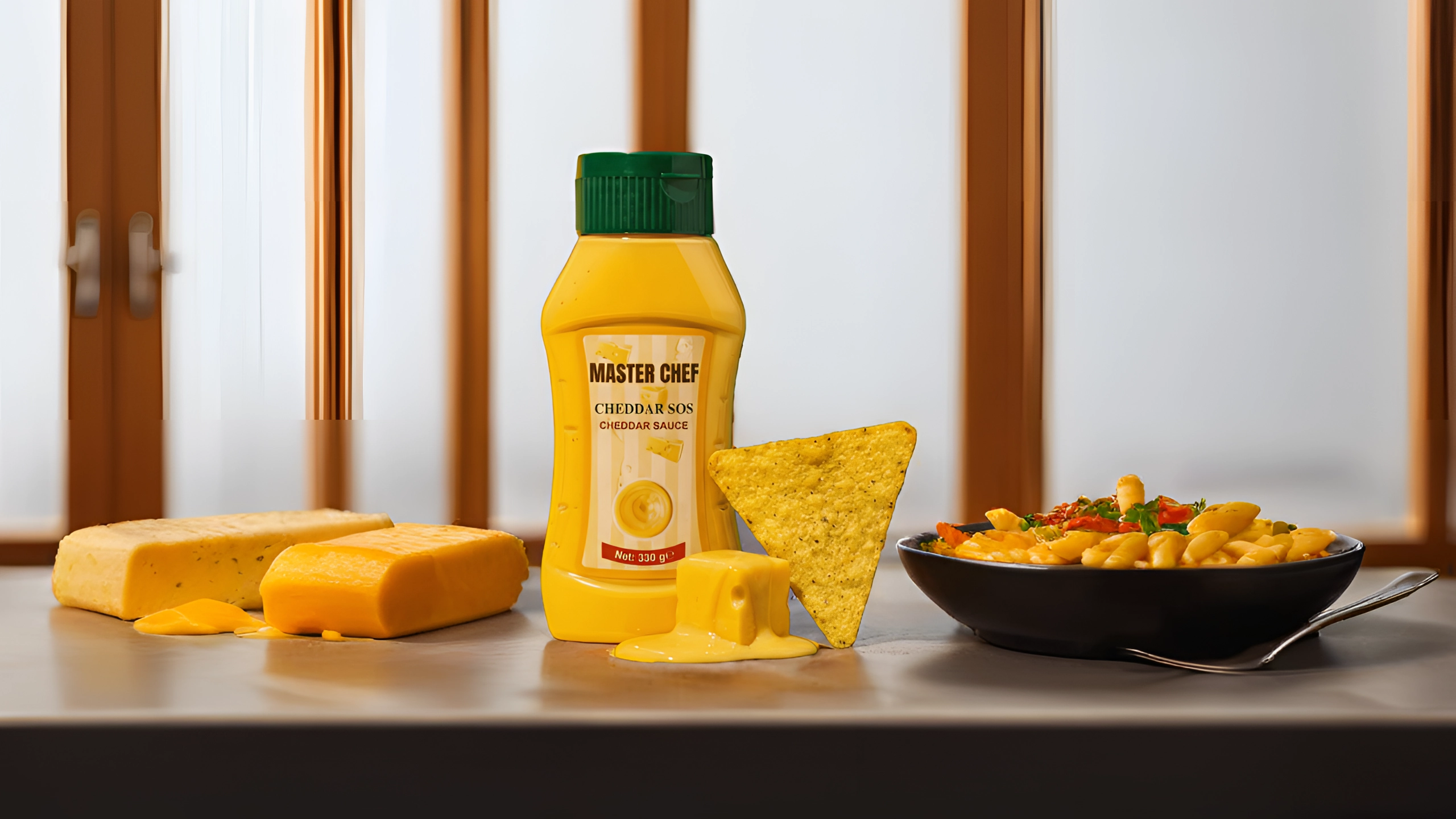 MasterChef Cheddar Sos 330 g ve cheddar soslu tavuklu makarna