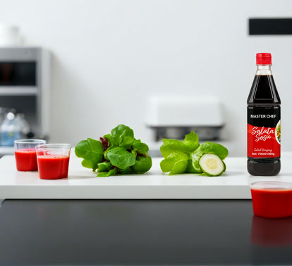 MasterChef Salata Sosu 1000 g ve ürün geliştirme numuneleri